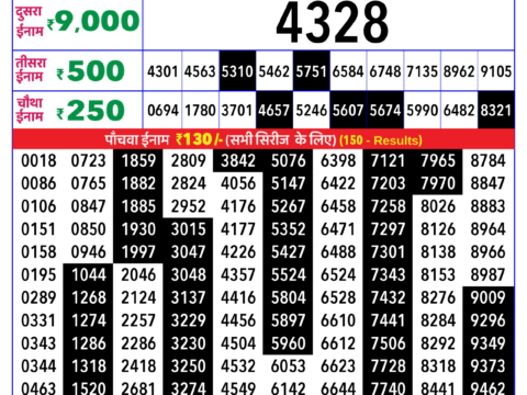 Rajshree Lottery Result Today