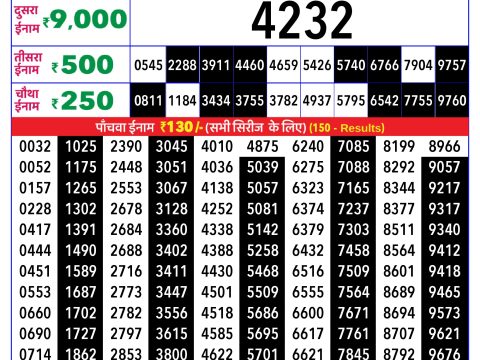 Rajshree Lottery Result Today