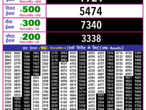 Rajshree Lottery Result Today