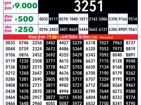 Rajshree Lottery Result Today