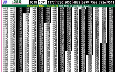 Rajshree 50 Som Weekly Lottery 7:30pm Result 12 January 2026