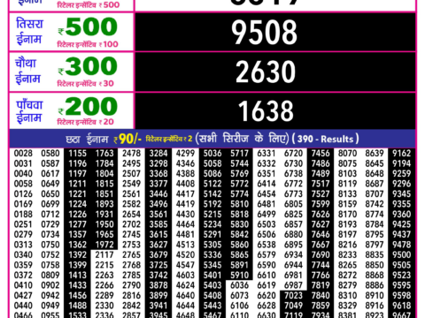 Rajshree Lottery Result Today