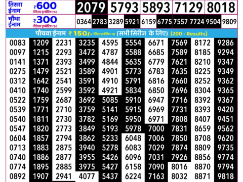 Rajshree Lottery Result Today