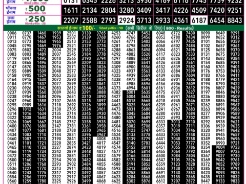 Rajshree Lottery Result Today
