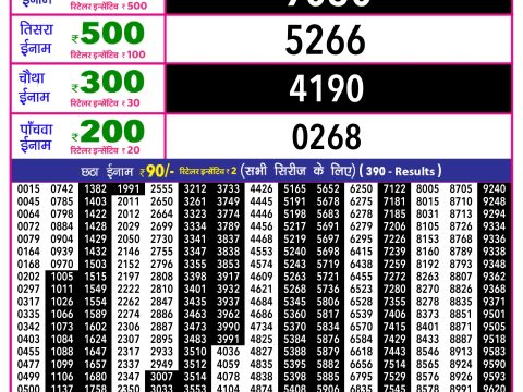 Rajshree Lottery Result Today