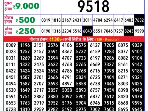 Rajshree Lottery Result Today