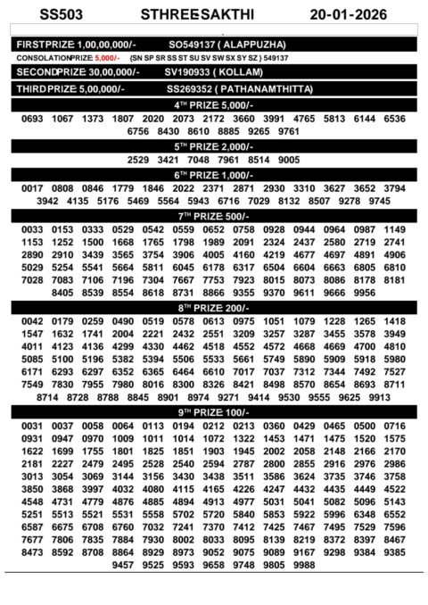 Rajshree Lottery Result Today