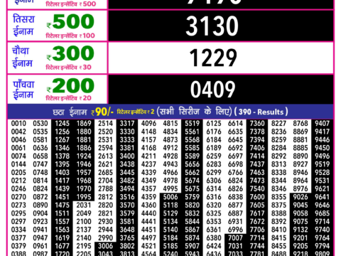 Rajshree Lottery Result Today