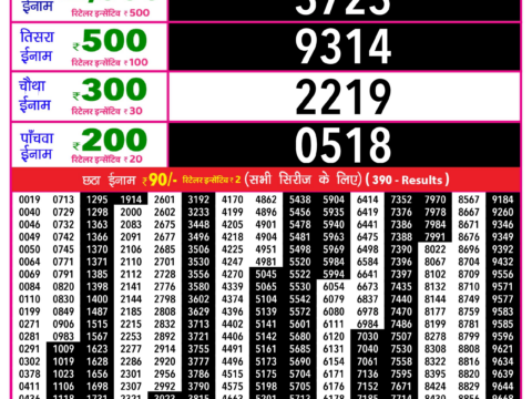 Rajshree Lottery Result Today