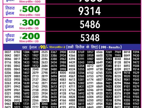 Rajshree Lottery Result Today