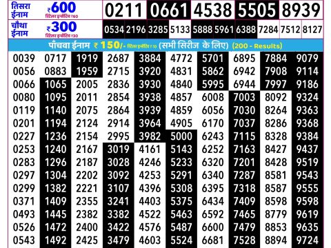 Rajshree Lottery Result Today