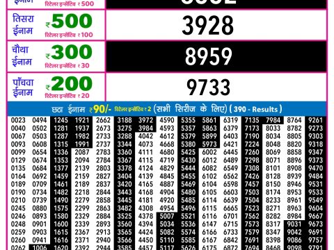 Rajshree Lottery Result Today