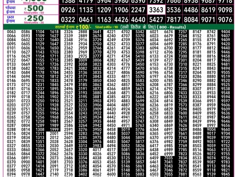 Rajshree Lottery Result Today
