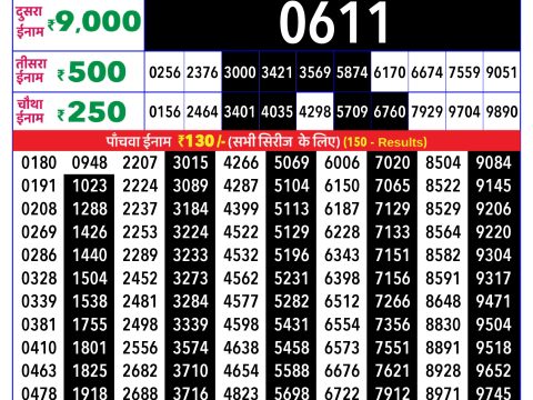 Rajshree Lottery Result Today