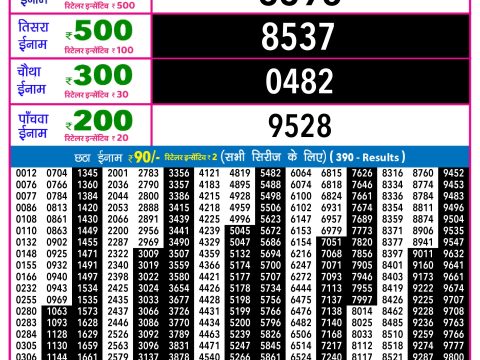 Rajshree Lottery Result Today