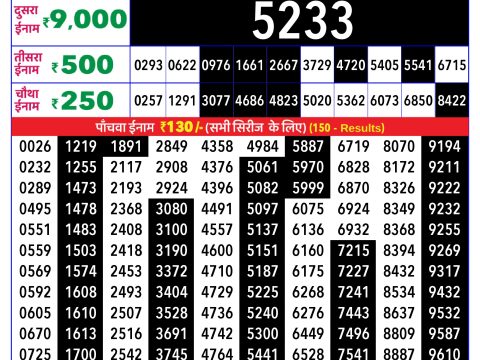 Rajshree Lottery Result Today