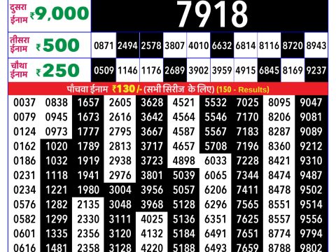 Rajshree Lottery Result Today