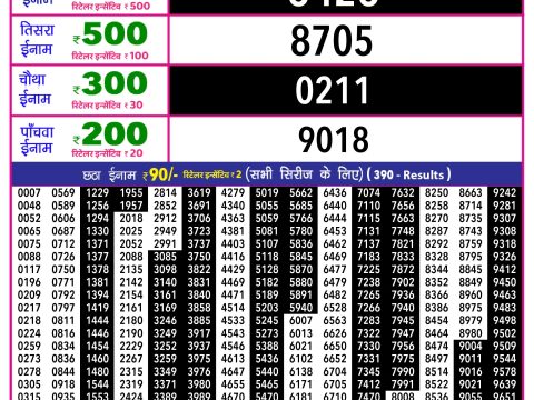 Rajshree Lottery Result Today