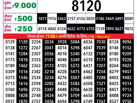 Rajshree Lottery Result Today