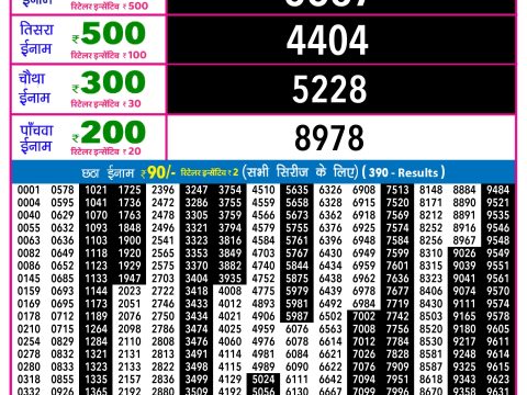 Rajshree Lottery Result Today