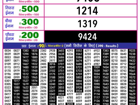 Rajshree Lottery Result Today