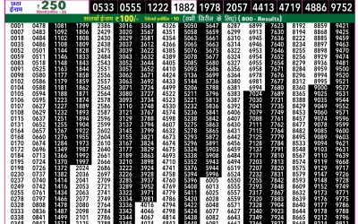 Rajshree 50 Som Weekly Lottery 7:30pm Result 02 March 2026