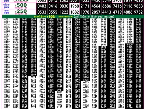 Rajshree Lottery Result Today