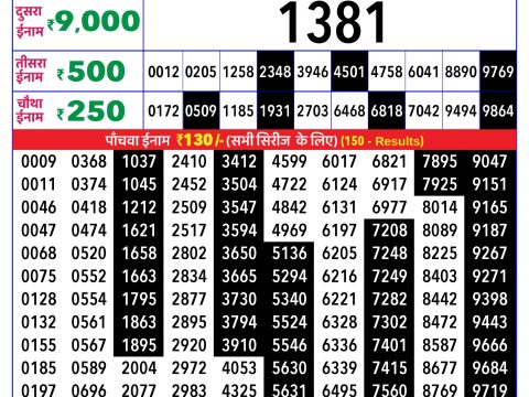 Rajshree Lottery Result Today