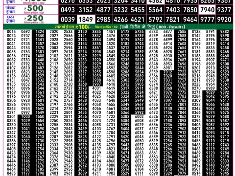 Rajshree Lottery Result Today