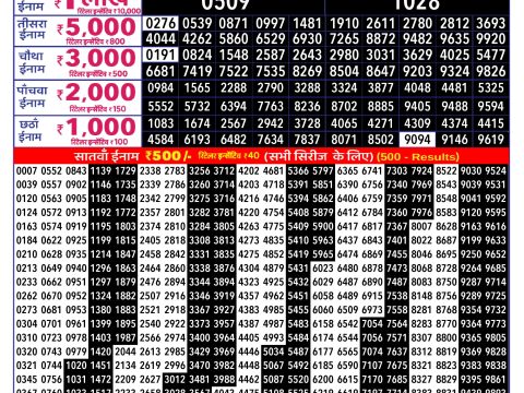 Rajshree Lottery Result Today