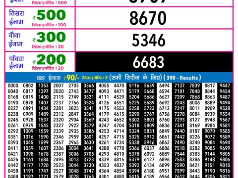 Rajshree Lottery Result Today