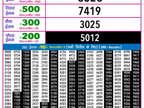 Rajshree Lottery Result Today