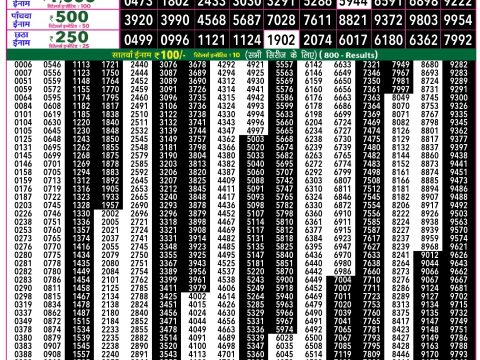 Rajshree Lottery Result Today