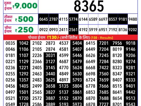 Rajshree Lottery Result Today