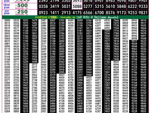 Rajshree Lottery Result Today