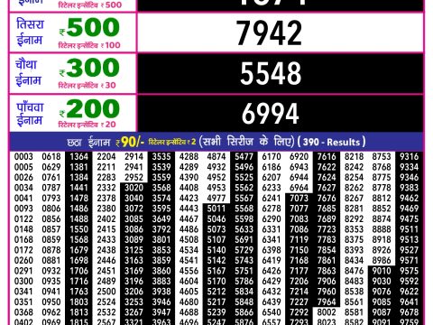 Rajshree Lottery Result Today