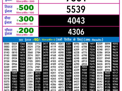 Rajshree Lottery Result Today