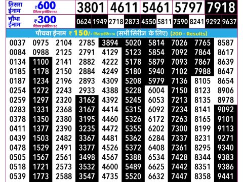 Rajshree Lottery Result Today