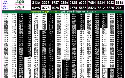 Rajshree 50 Som Weekly Lottery 7:30pm Result 13 April 2026