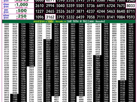 Rajshree Lottery Result Today