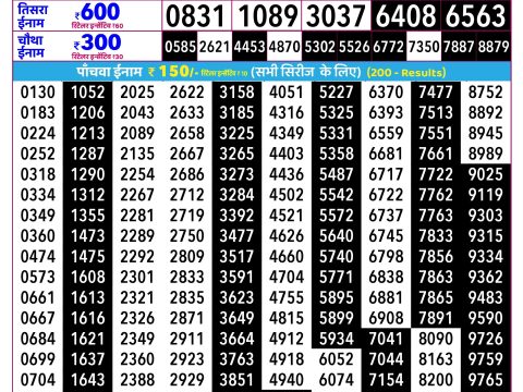 Rajshree Lottery Result Today