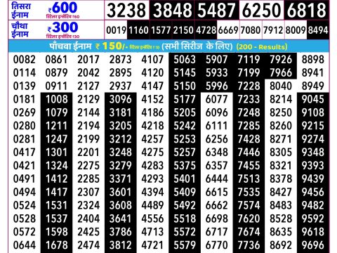 Rajshree Lottery Result Today