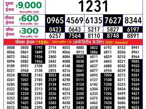 Rajshree Lottery Result Today