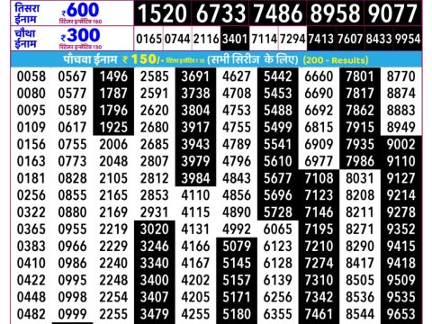 Rajshree Lottery Result Today