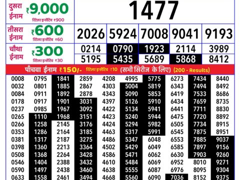 Rajshree Lottery Result Today