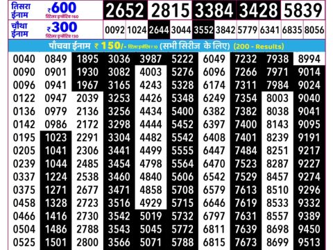 Rajshree Lottery Result Today