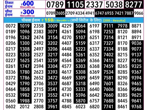 Rajshree Lottery Result Today