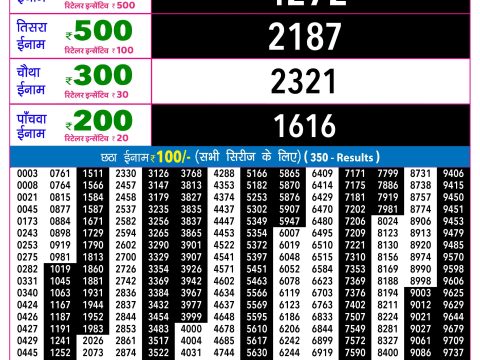 Rajshree Lottery Result Today