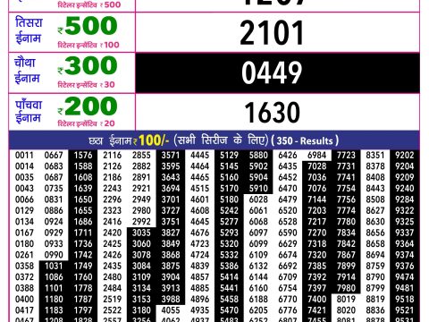 Rajshree Lottery Result Today