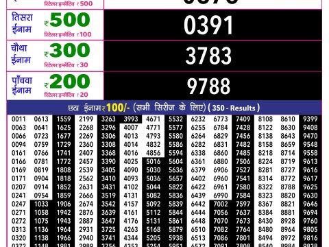 Rajshree 10 Evening Budh Weekly Lottery 5.40pm Result 15 April 2026 Rajshree Lottery Result Today